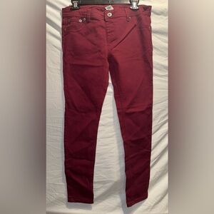 Wet Seal Deep Red Skinny Jeans